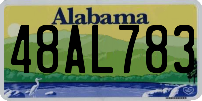 AL license plate 48AL783