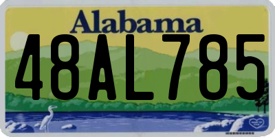 AL license plate 48AL785