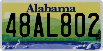 AL license plate 48AL802
