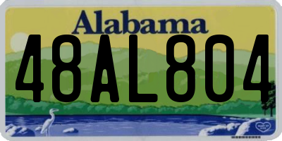 AL license plate 48AL804
