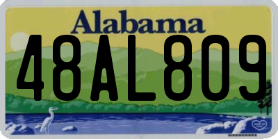 AL license plate 48AL809