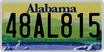 AL license plate 48AL815