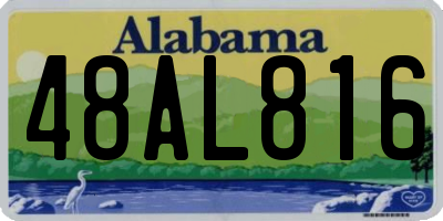 AL license plate 48AL816