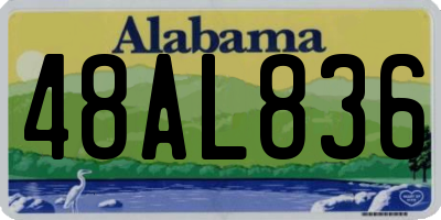 AL license plate 48AL836