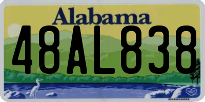 AL license plate 48AL838