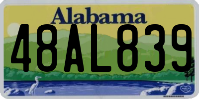 AL license plate 48AL839