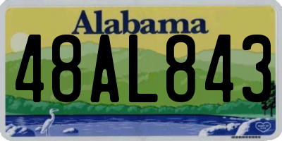 AL license plate 48AL843