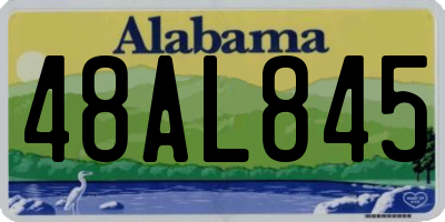 AL license plate 48AL845