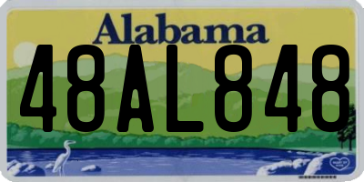 AL license plate 48AL848