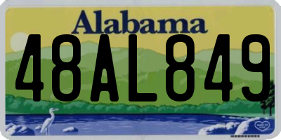 AL license plate 48AL849