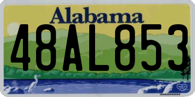 AL license plate 48AL853