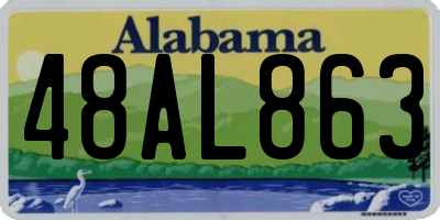 AL license plate 48AL863