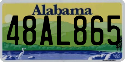 AL license plate 48AL865