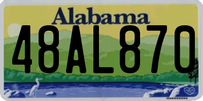 AL license plate 48AL870