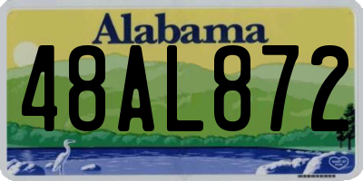 AL license plate 48AL872