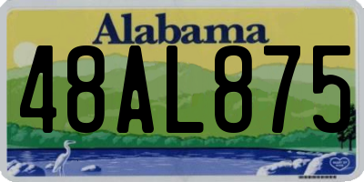 AL license plate 48AL875