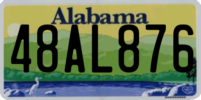 AL license plate 48AL876