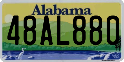 AL license plate 48AL880