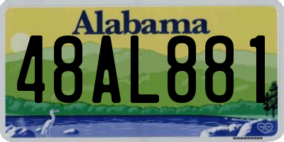 AL license plate 48AL881