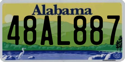 AL license plate 48AL887