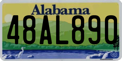 AL license plate 48AL890