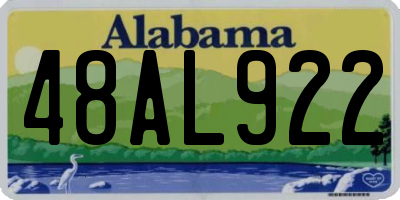 AL license plate 48AL922