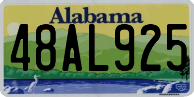 AL license plate 48AL925