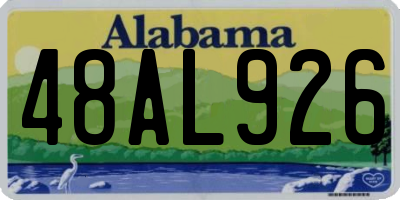 AL license plate 48AL926