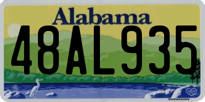 AL license plate 48AL935