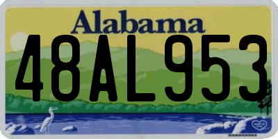 AL license plate 48AL953
