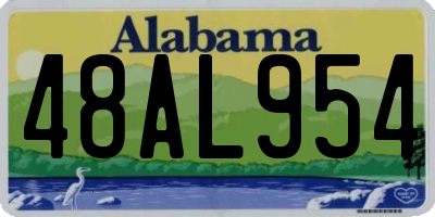 AL license plate 48AL954