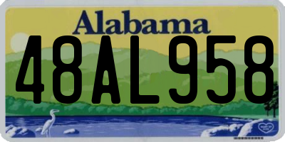 AL license plate 48AL958