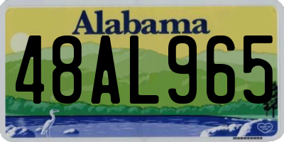 AL license plate 48AL965