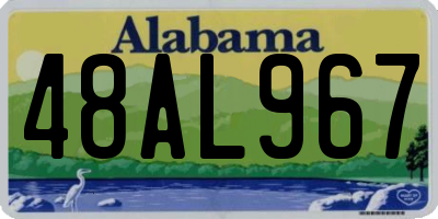 AL license plate 48AL967