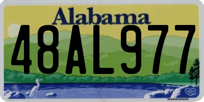 AL license plate 48AL977