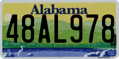 AL license plate 48AL978