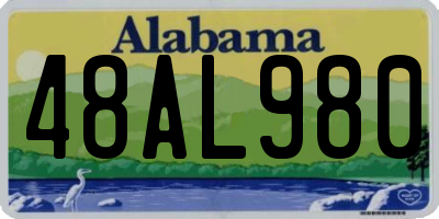 AL license plate 48AL980