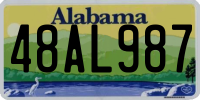 AL license plate 48AL987