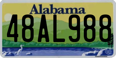 AL license plate 48AL988