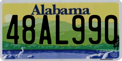 AL license plate 48AL990
