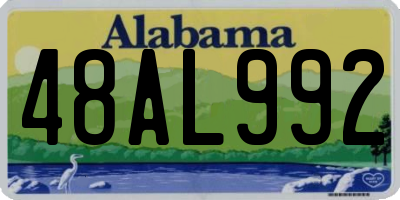AL license plate 48AL992