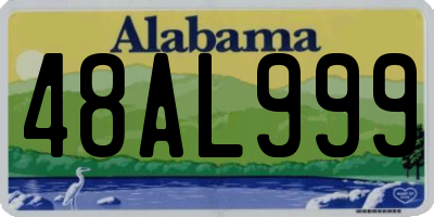 AL license plate 48AL999