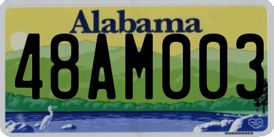 AL license plate 48AM003