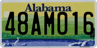AL license plate 48AM016