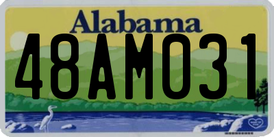 AL license plate 48AM031