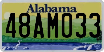 AL license plate 48AM033