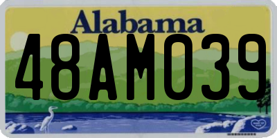 AL license plate 48AM039