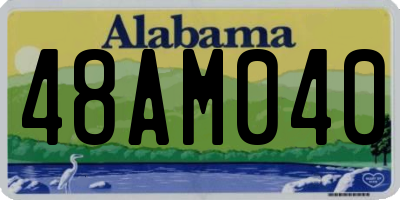 AL license plate 48AM040
