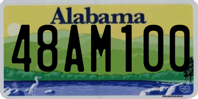 AL license plate 48AM100