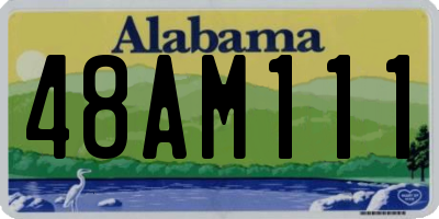 AL license plate 48AM111